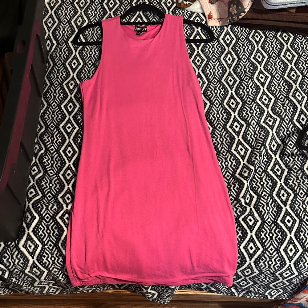 Vibrant Pink Sleeveless Dress
